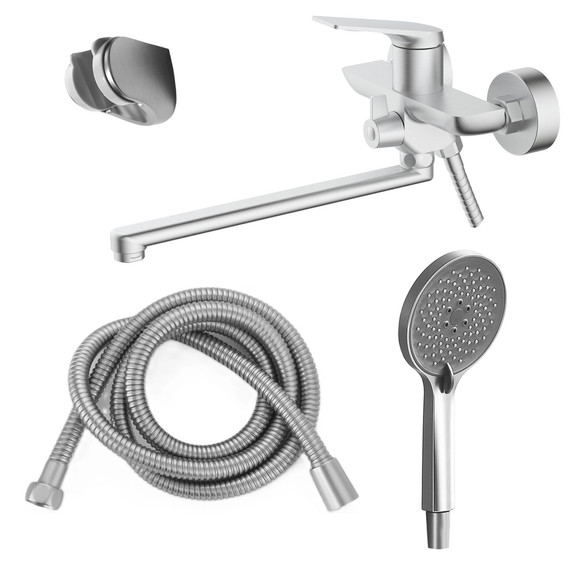 Смеситель для ванны Azario Lursy AZ-K1749BN, сатин - фото 