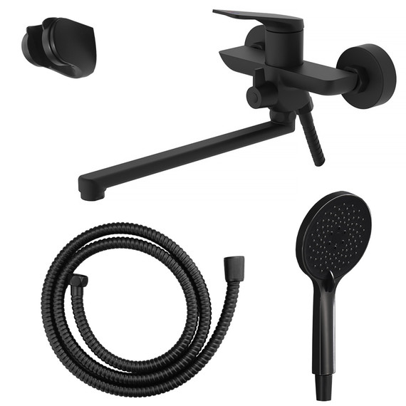 Смеситель для ванны Azario Lursy AZ-K1749B, чёрный матовый - фото 