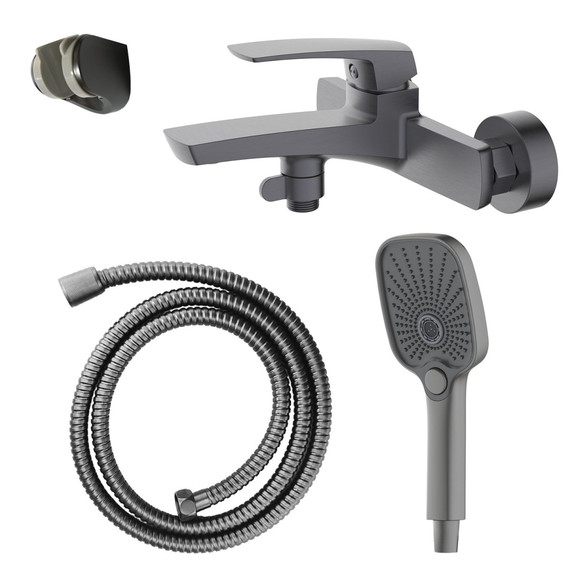 Смеситель для ванны Azario Conda AZ-K3011GR, графит - фото 