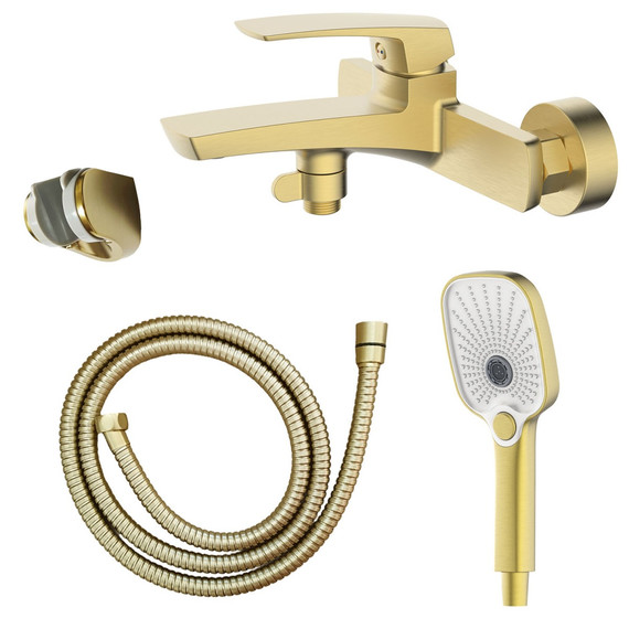 Смеситель для ванны Azario Conda AZ-K3011MG, золото матовое - фото 