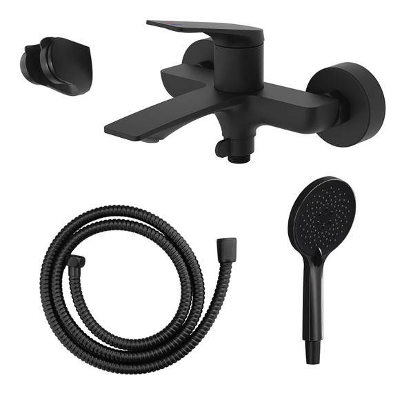 Смеситель для ванны Azario Lursy AZ-K3049B, чёрный матовый - фото 