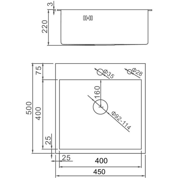 Кухонная мойка Gerhans K34550AD 1 мм, сатин - фото 3
