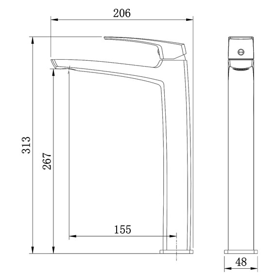 Смеситель для раковины высокий Azario Conda AZ-K9011 - фото 2