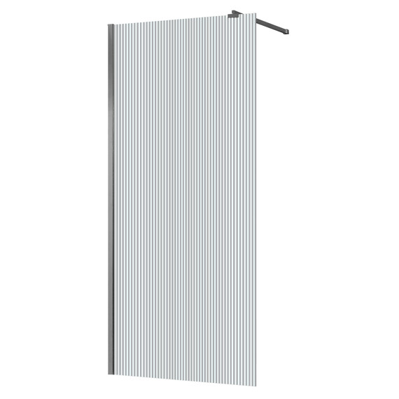 Душевая перегородка Azario Walk-in 120 см AZ-251-120-MGR-CRF (стекло 8 мм) графит матовый/рифленое - фото 