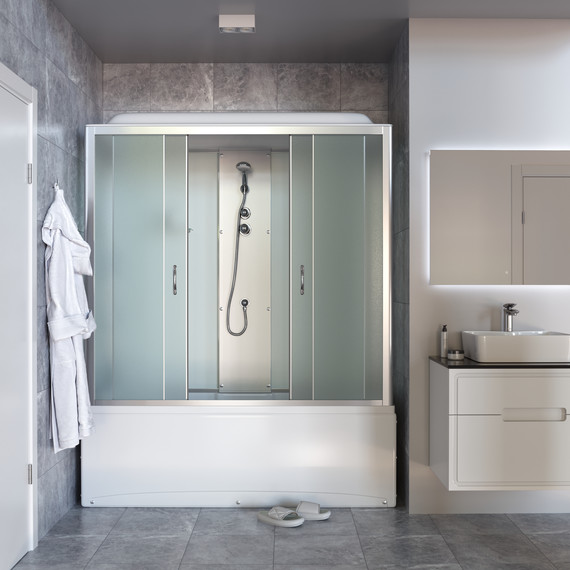 Душевая кабина Taliente 170x75 см TA-17075M, хром/матовое - фото 2