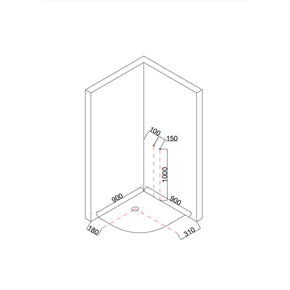 Душевая кабина Taliente 90x90 см TA-99CB, чёрный/прозрачное - фото 12