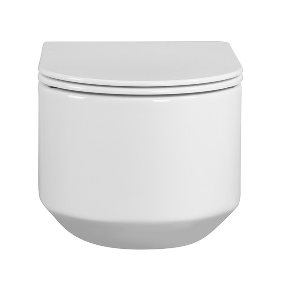 Унитаз подвесной безободковый Abber Bequem AC1130 с тонкой крышкой микролифт (Система смыва торнадо) - фото 3