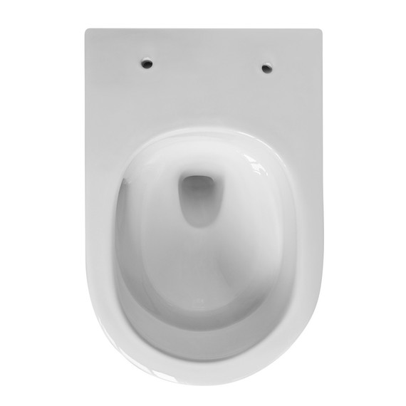 Унитаз подвесной безободковый Abber Bequem AC1130 с тонкой крышкой микролифт (Система смыва торнадо) - фото 4