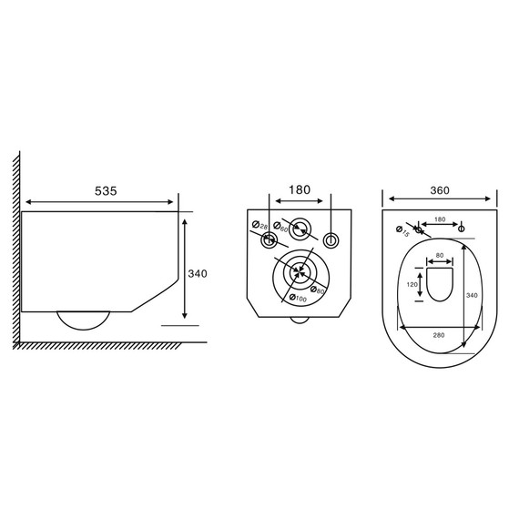 Унитаз подвесной безободковый Abber Bequem AC1130 с тонкой крышкой микролифт (Система смыва торнадо) - фото 9