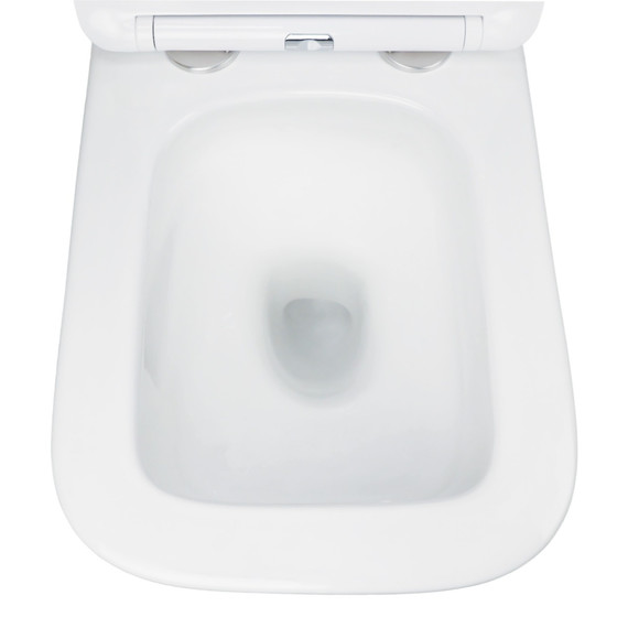 Унитаз подвесной безободковый Azario AIRA AZ-5171T-WHT с тонкой крышкой микролифт (система смыва Торнадо) - фото 8