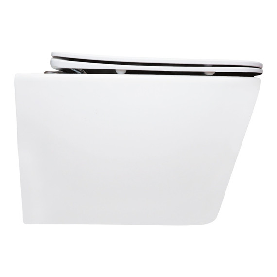 Унитаз подвесной безободковый Azario AIRA AZ-5171T-WHT с тонкой крышкой микролифт (система смыва Торнадо) - фото 3