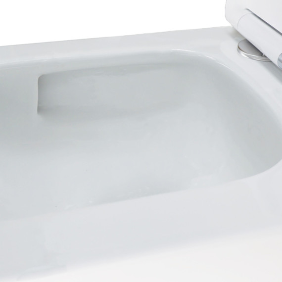 Унитаз подвесной безободковый Azario AIRA AZ-5171T-WHT с тонкой крышкой микролифт (система смыва Торнадо) - фото 7