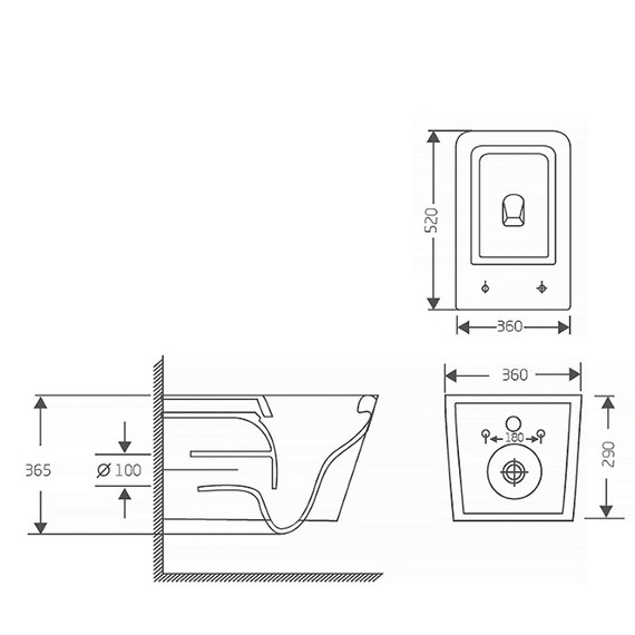 Унитаз подвесной безободковый Azario PACE AZ-5172T-WHT с тонкой крышкой микролифт (система смыва Торнадо) - фото 12