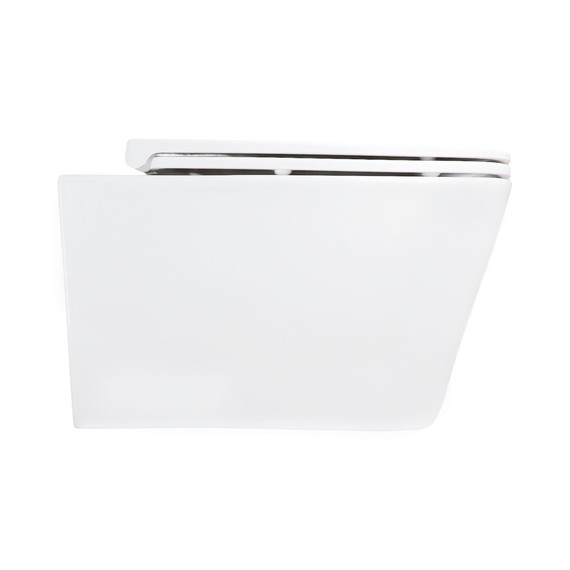 Унитаз подвесной безободковый Azario PACE AZ-5172T-WHT с тонкой крышкой микролифт (система смыва Торнадо) - фото 3