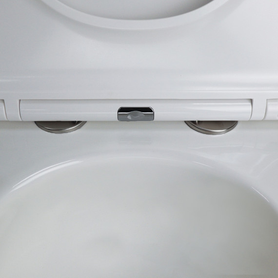 Унитаз подвесной безободковый Azario PACE AZ-5172T-WHT с тонкой крышкой микролифт (система смыва Торнадо) - фото 8