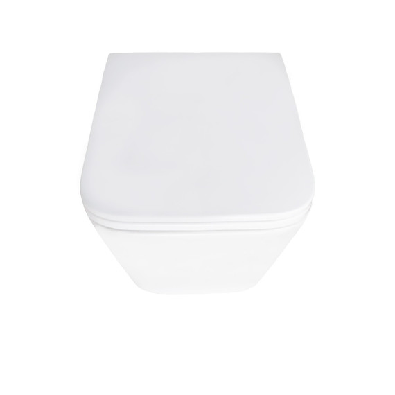 Унитаз подвесной безободковый Azario PACE AZ-5172T-WHT с тонкой крышкой микролифт (система смыва Торнадо) - фото 5