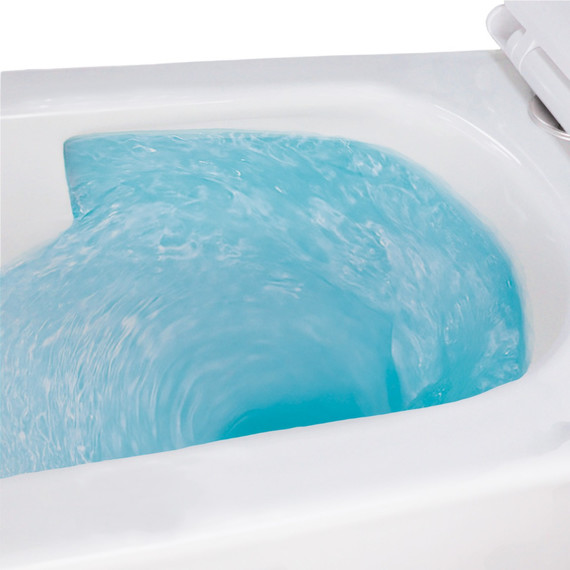 Унитаз подвесной безободковый Azario PACE AZ-5172T-WHT с тонкой крышкой микролифт (система смыва Торнадо) - фото 7