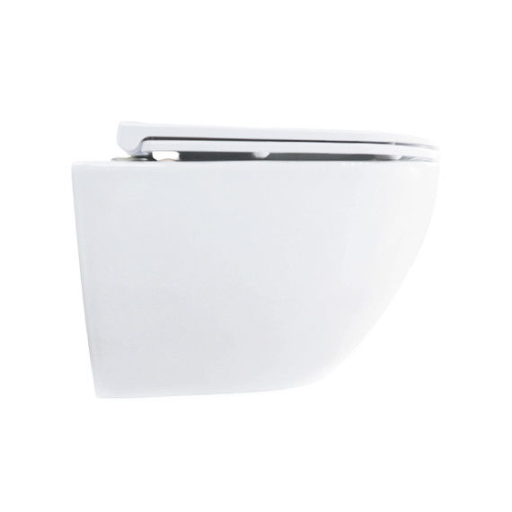 Унитаз подвесной безободковый Azario RUMBA AZ-5175T-WHT с тонкой крышкой микролифт (система смыва Торнадо) - фото 2