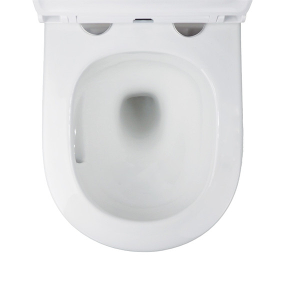 Унитаз подвесной безободковый Azario ADAGIO AZ-5177T-WHT с тонкой крышкой микролифт (система смыва Торнадо) - фото 4