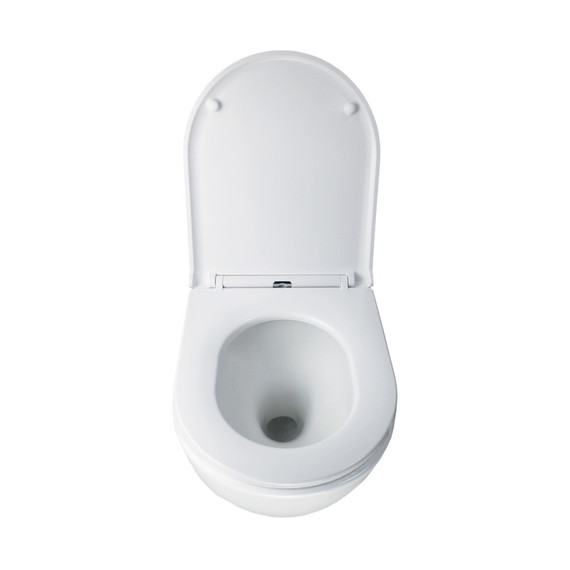 Унитаз подвесной безободковый Azario ADAGIO AZ-5177T-WHT с тонкой крышкой микролифт (система смыва Торнадо) - фото 6