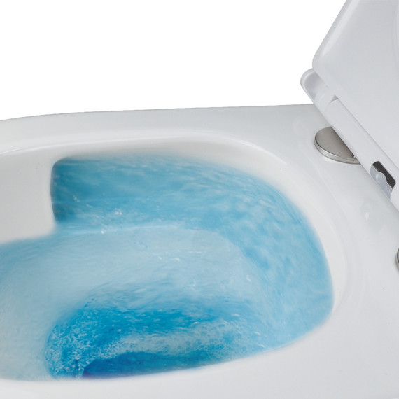 Унитаз подвесной безободковый Azario ADAGIO AZ-5177T-WHT с тонкой крышкой микролифт (система смыва Торнадо) - фото 8