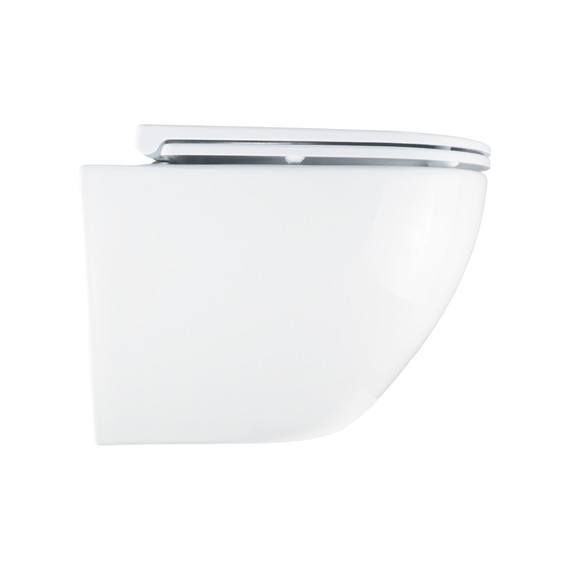 Унитаз подвесной безободковый Azario ADAGIO AZ-5177T-WHT с тонкой крышкой микролифт (система смыва Торнадо) - фото 2