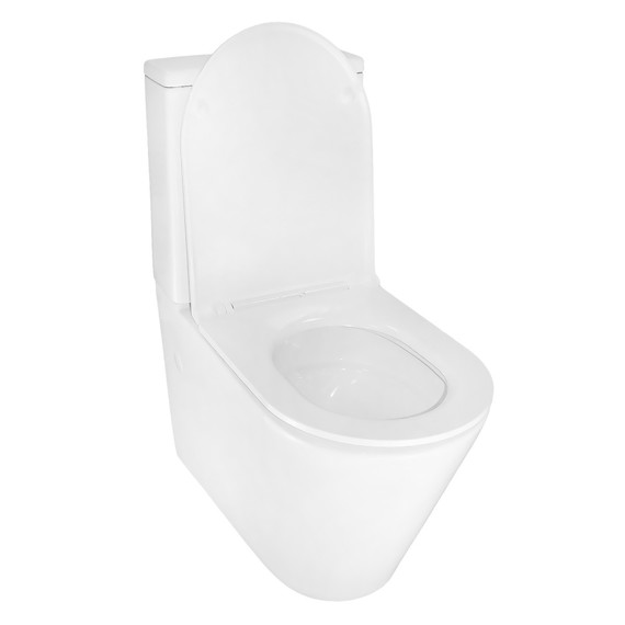 Унитаз-компакт безободковый Azario MIZEN AZ-8300 с тонкой крышкой микролифт (система смыва Торнадо) - фото 8