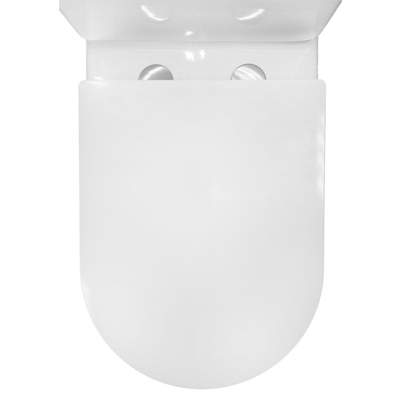 Унитаз-компакт безободковый Azario MIZEN AZ-8300 с тонкой крышкой микролифт (система смыва Торнадо) - фото 5