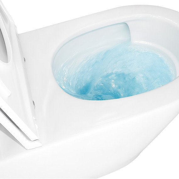 Унитаз-компакт безободковый Azario MIZEN AZ-8300 с тонкой крышкой микролифт (система смыва Торнадо) - фото 13