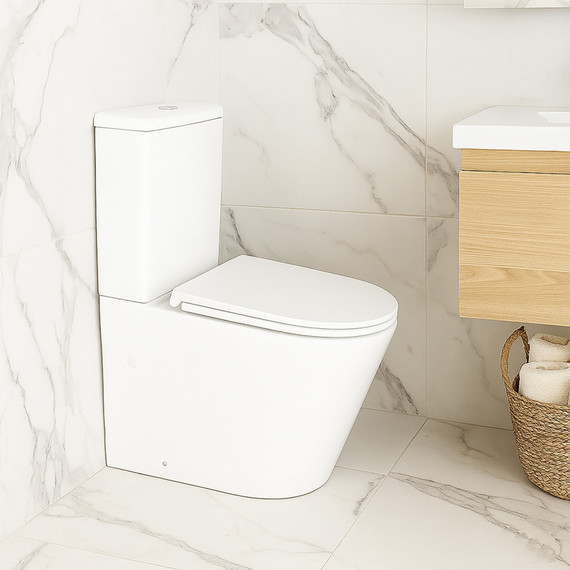 Унитаз-компакт безободковый Azario MIZEN AZ-8300 с тонкой крышкой микролифт (система смыва Торнадо) - фото 15