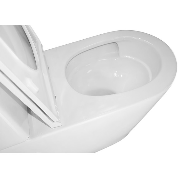 Унитаз-компакт безободковый Azario MIZEN AZ-8300 с тонкой крышкой микролифт (система смыва Торнадо) - фото 9