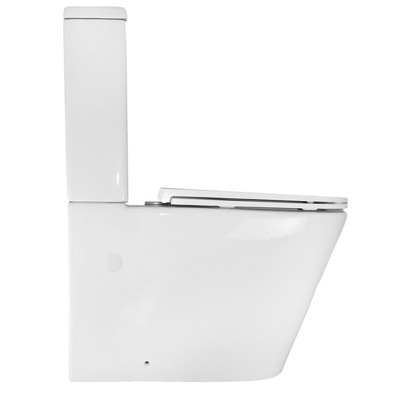 Унитаз-компакт безободковый Azario MIZEN AZ-8300 с тонкой крышкой микролифт (система смыва Торнадо) - фото 2