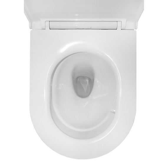 Унитаз-компакт безободковый Azario MIZEN AZ-8300 с тонкой крышкой микролифт (система смыва Торнадо) - фото 11