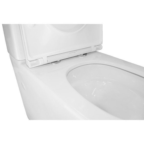 Унитаз-компакт безободковый Azario MIZEN AZ-8300 с тонкой крышкой микролифт (система смыва Торнадо) - фото 12