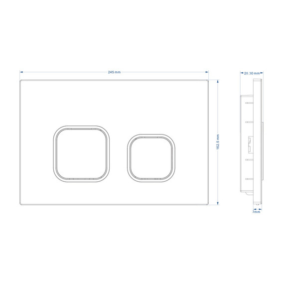 Кнопка смыва Azario NEW-TS AZ-ABS-002-GG, сатин - фото 4