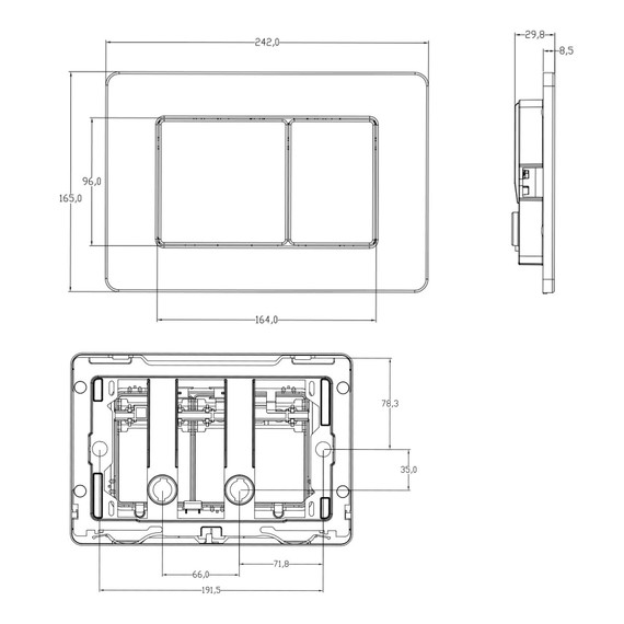 Кнопка смыва Azario NEW-TS AZ-SS-003-G, золото матовое - фото 3