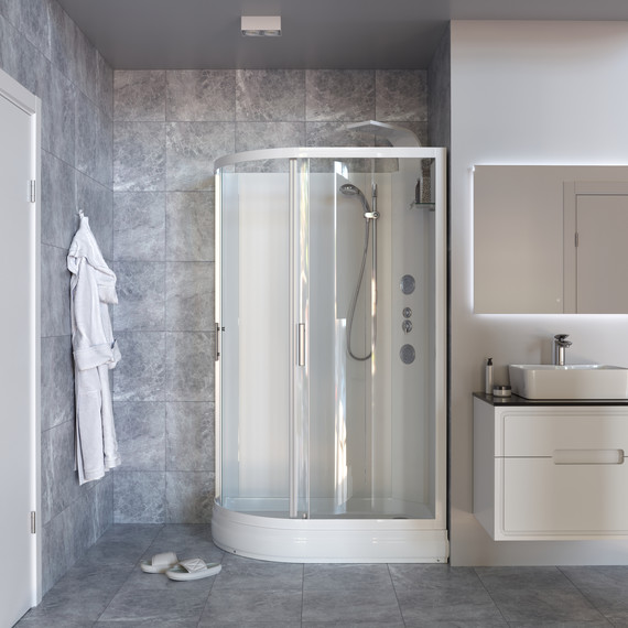 Гидробокс Taliente 120x80 см TA-128CW(R), белый/прозрачное - фото 3