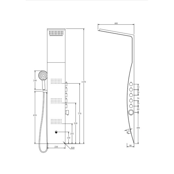 Гидромассажная панель Taliente ТА-G-A04Wcr+s, белый/хром - фото 4