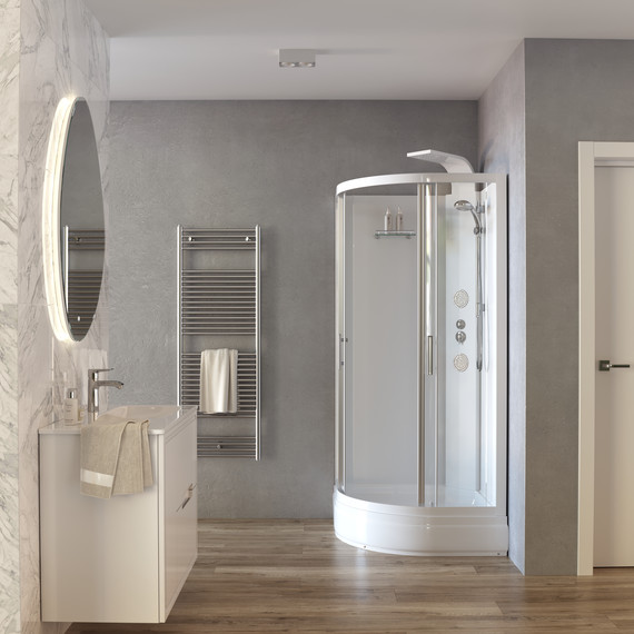 Гидробокс Taliente 100x100 см TA-100CW, белый/прозрачное - фото 3