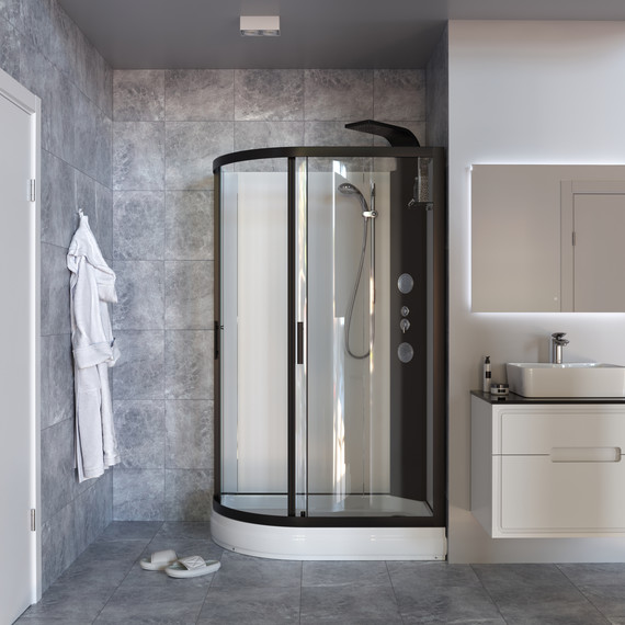 Гидробокс Taliente 120x80 см TA-128CB(R), чёрный/прозрачное - фото 3