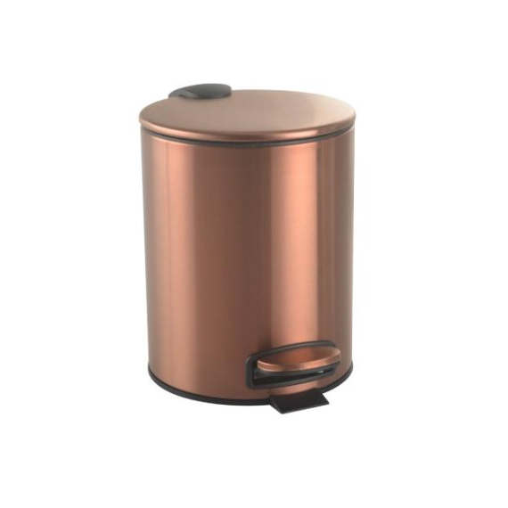 Ведро для мусора с педалью Boheme Uno 10426-CB, цвет брашированная медь - фото 