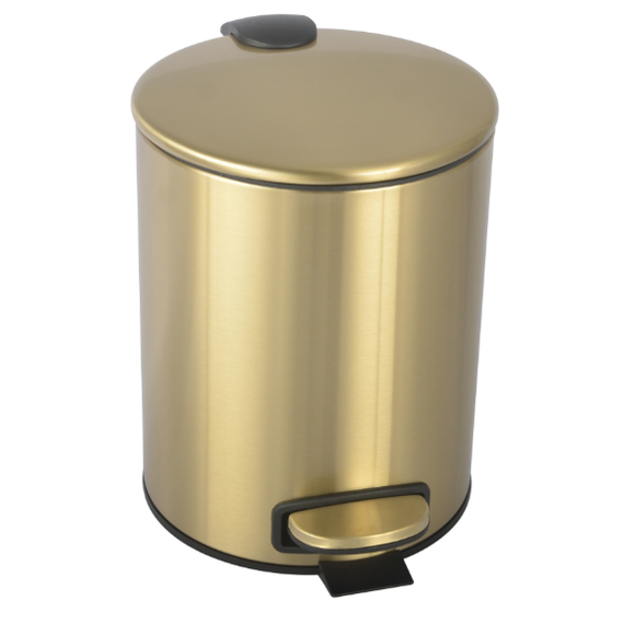Ведро для мусора с педалью Boheme Uno 10426-MG, цвет золото матовое - фото 