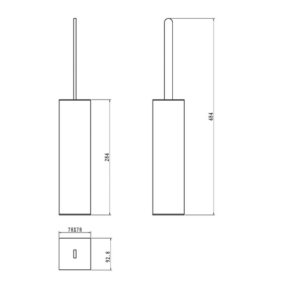 Ёршик для унитаза Boheme 10949-B-CR, хром/чёрный - фото 3
