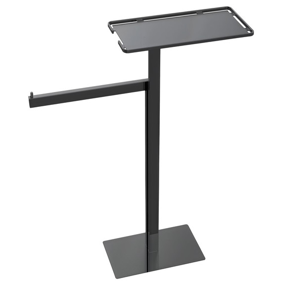 Стойка с полотенцедержателем и полкой Boheme 10952-SGM, цвет графит глянец - фото 