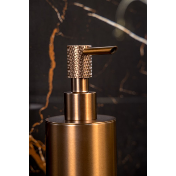 Дозатор для жидкого мыла Boheme Uno 10980-BRB, цвет брашированная бронза - фото 3