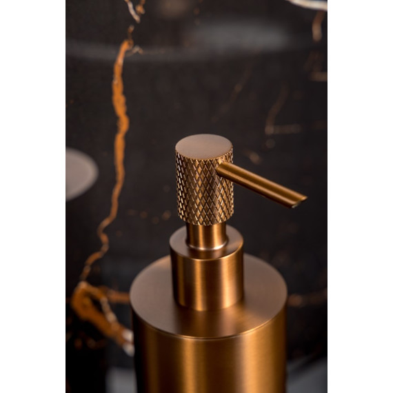 Дозатор для жидкого мыла Boheme Uno 10980-BRB, цвет брашированная бронза - фото 4