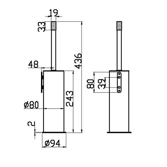 Ёршик для унитаза Boheme Uno 10984-BRB, брашированная бронза - фото 2