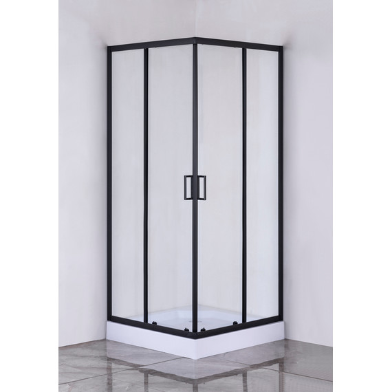 Душевое ограждение Taliente 100x100 см TA-10102-1CB, чёрный/прозрачное - фото 2