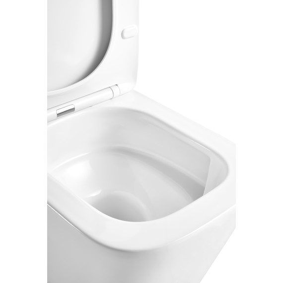 Унитаз подвесной безободковый Taliente Correto Tornado 3 CR55003 с крышкой микролифт (система смыва Торнадо) - фото 4