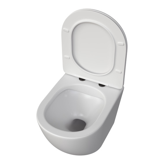 Унитаз подвесной безободковый Taliente Amato AM25010 Bianco opaco с крышкой микролифт, белый матовый - фото 3